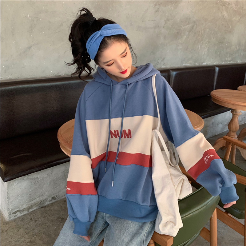 Áo hoodie tay dài dáng rộng thời trang mùa thu cho nữ