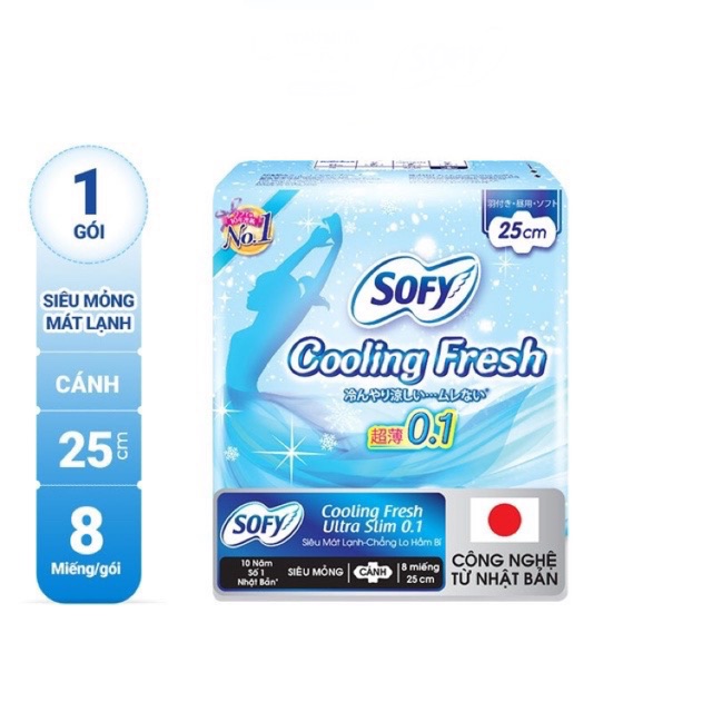 Băng vệ sinh Sofy Cooling Fresh 25cm gói 8 miếng