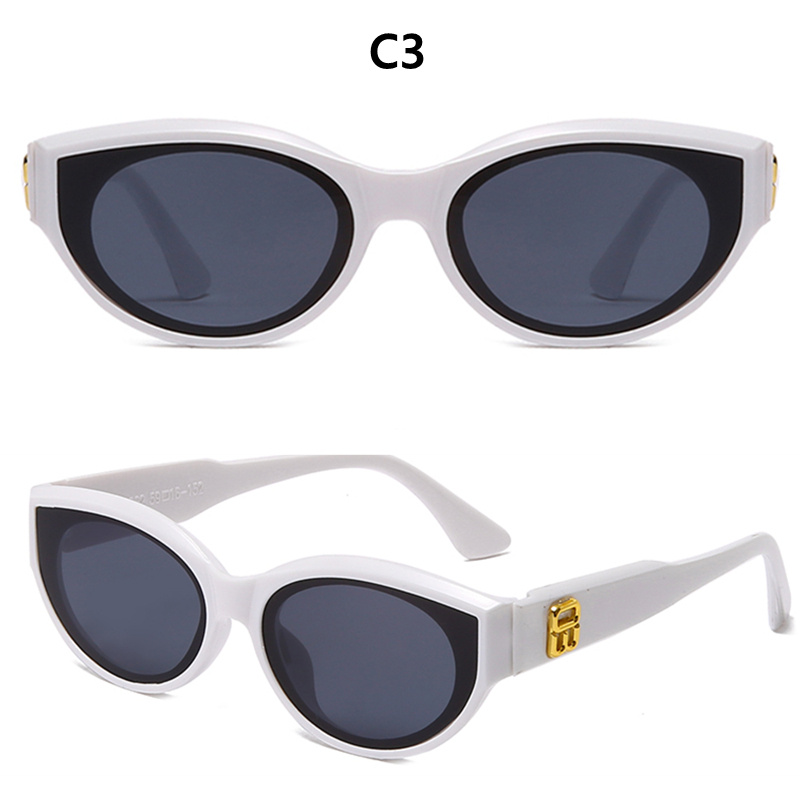 Kính Mát Gọng Nhỏ Hình Mắt Mèo Phong Cách Retro Thời Trang Unisex