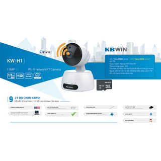 Camera IP Hồng Ngoại Ban Đêm KBVISON KW-H1 720P+ Thẻ Nhớ 16GB
