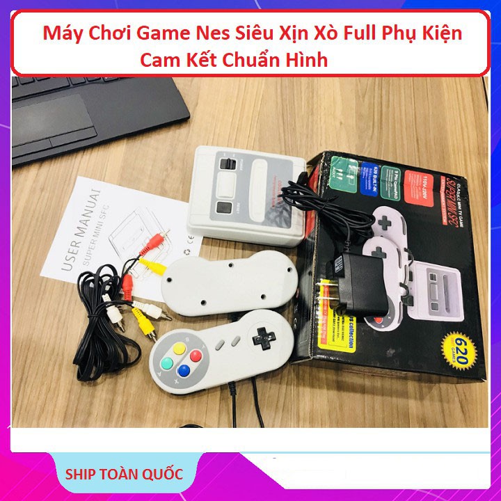 Máy Chơi Game Điện Tử 4 Nút 620 TRÒ SNES Family Computer [ Có video ]