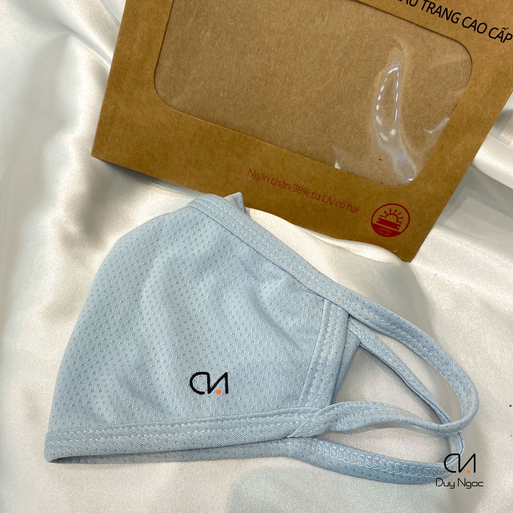 Khẩu trang vải viền Mesh Plus che mũi Duy Ngọc cao cấp, chất liệu vải Mesh thoáng mát dễ thở, 3 lớp an toàn cho da(1229)