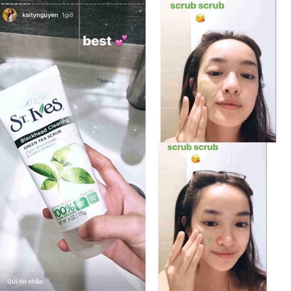 [Auth] Tẩy Da Chết Trà xanh Blackhead Clearing Green Tea Scrub St.Ives Mẫu Mới