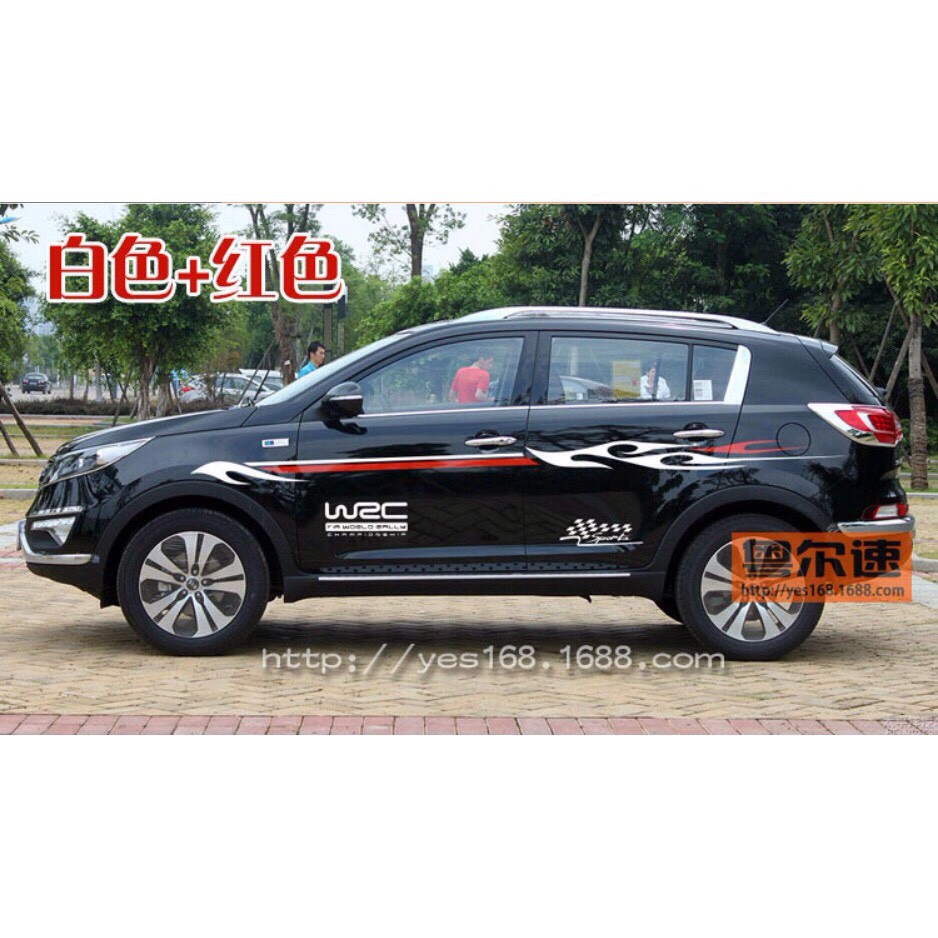 GIẢM GIÁ Tem dán sườn xe ô tô phong cách thể thao