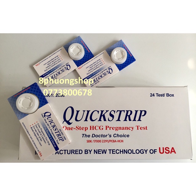 Combo 10 hộp que thử thai Quickstrip (hộp 24 que)