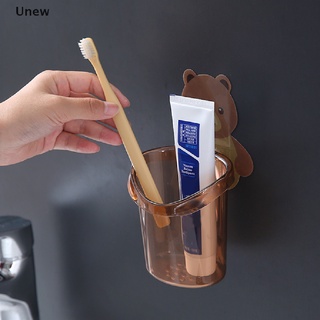 【Unew】 Bathroom Toothbrush Holder Toothpaste Storage Rack Wall Mount Toothbrush Stand .