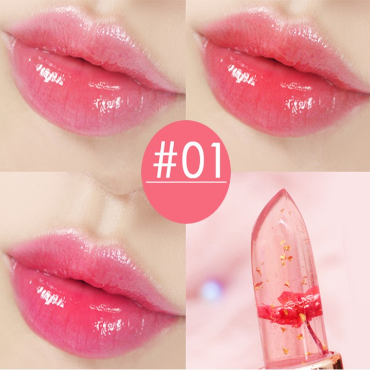 [ SON DƯỠNG MÔI ] Son Thạch Ướp Hoa Son Dưỡng Môi Làm Hồng Cấp Ẩm Biến Đổi Màu Theo Nhiệt Độ | BigBuy360 - bigbuy360.vn
