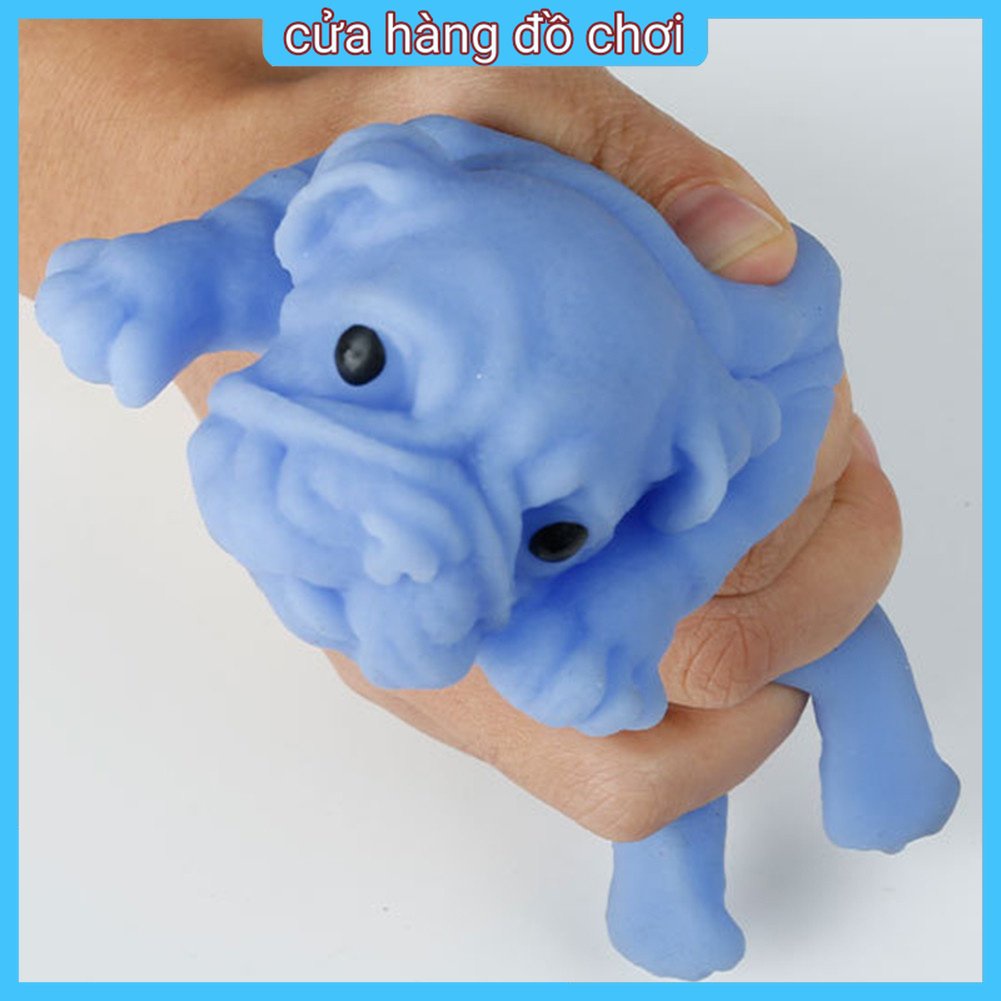 Đồ Chơi Nắn Bóp Đàn Hồi Giảm Stress Hình Chú Chó Bull Bằng Silicon Mềm