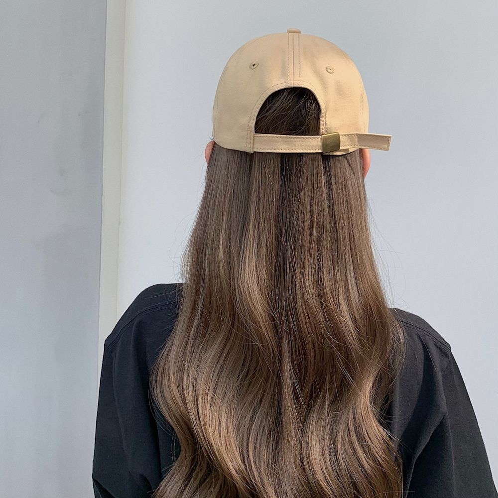 Mũ lưỡi trai vành cong mềm thêu họa tiết chữ phong cách Hàn Quốc cho nam nữ