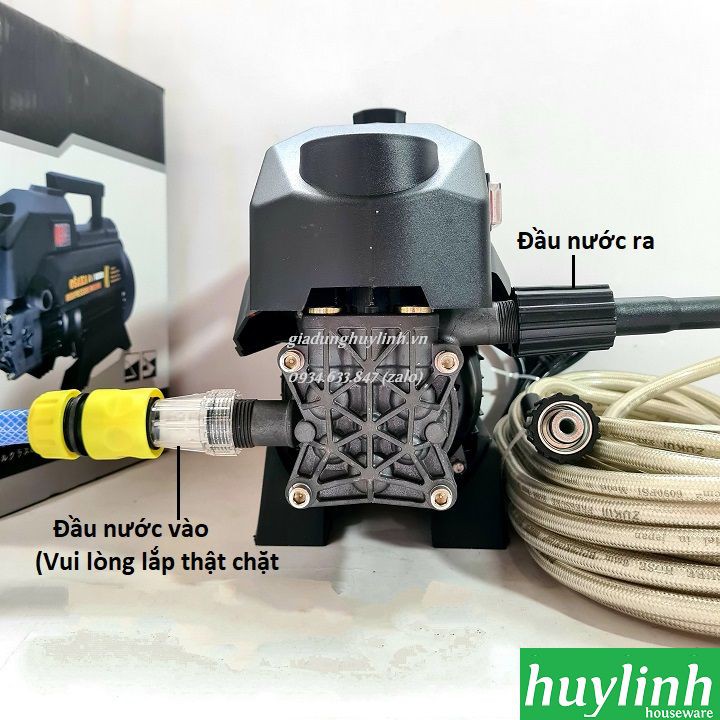 Máy xịt rửa xe Osaka RS1 - 2800W - Tặng khớp nối nhanh đầu ra - Dây 15 mét - Motor từ