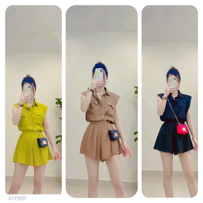 🔥FREESHIP🔥SET BỘ ÁO CỔ ĐỨC BA LỖ KÈM QUẦN ĐÙI CỰC XINH