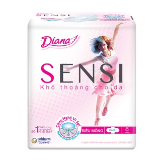 Combo 2 băng vệ sinh diana sensi siêu mỏng cánh + 1 băng vệ sinh hàng ngày diana sensi