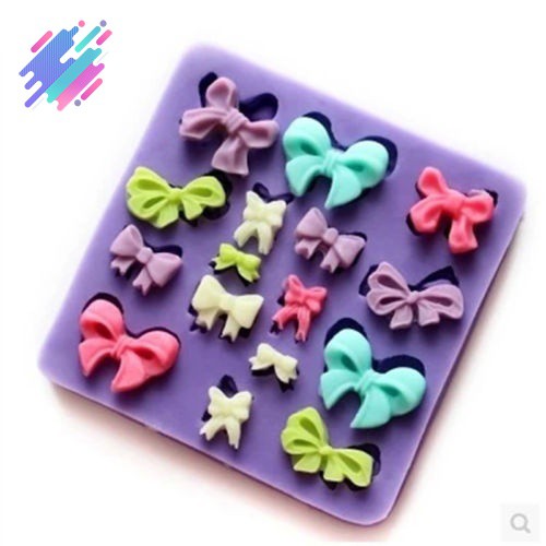 Khuôn silicon làm bánh đa năng tiện dụng hình chiếc nơ xinh xắn