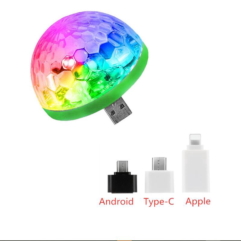 Đèn LED USB nhấp nháy nhiều màu sắc di động bỏ túi kết nối điện thoại cổng loại C  cho hệ điều hành Android / Apple