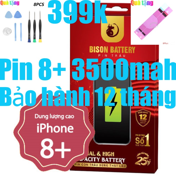 Pin 8 Plus Bison dung lượng cao 3500mAh