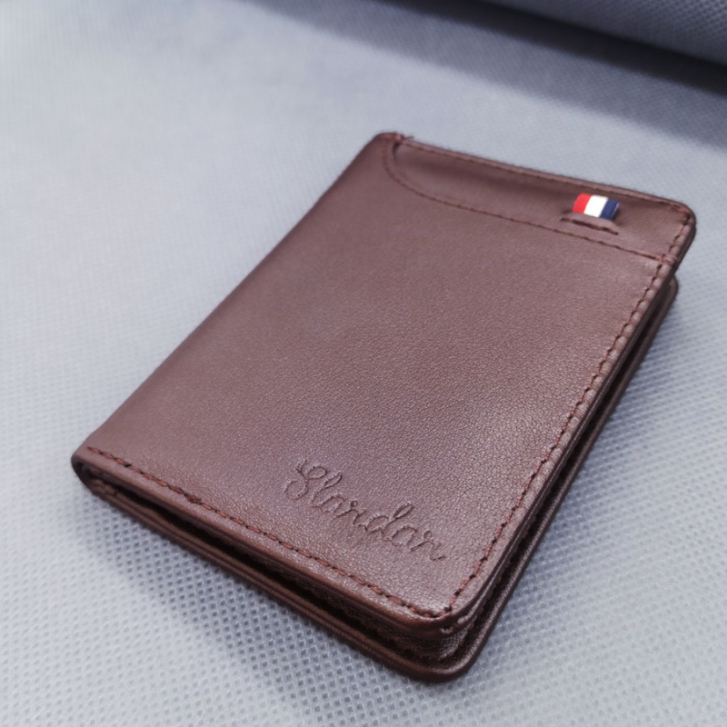 Ví Da Đựng Bằng Lái Xe 2 Ngăn Đựng Thẻ Dạng Gập Mini Đơn Giản Nhỏ Gọn Phong Cách Hàn Quốc Cho Nam
