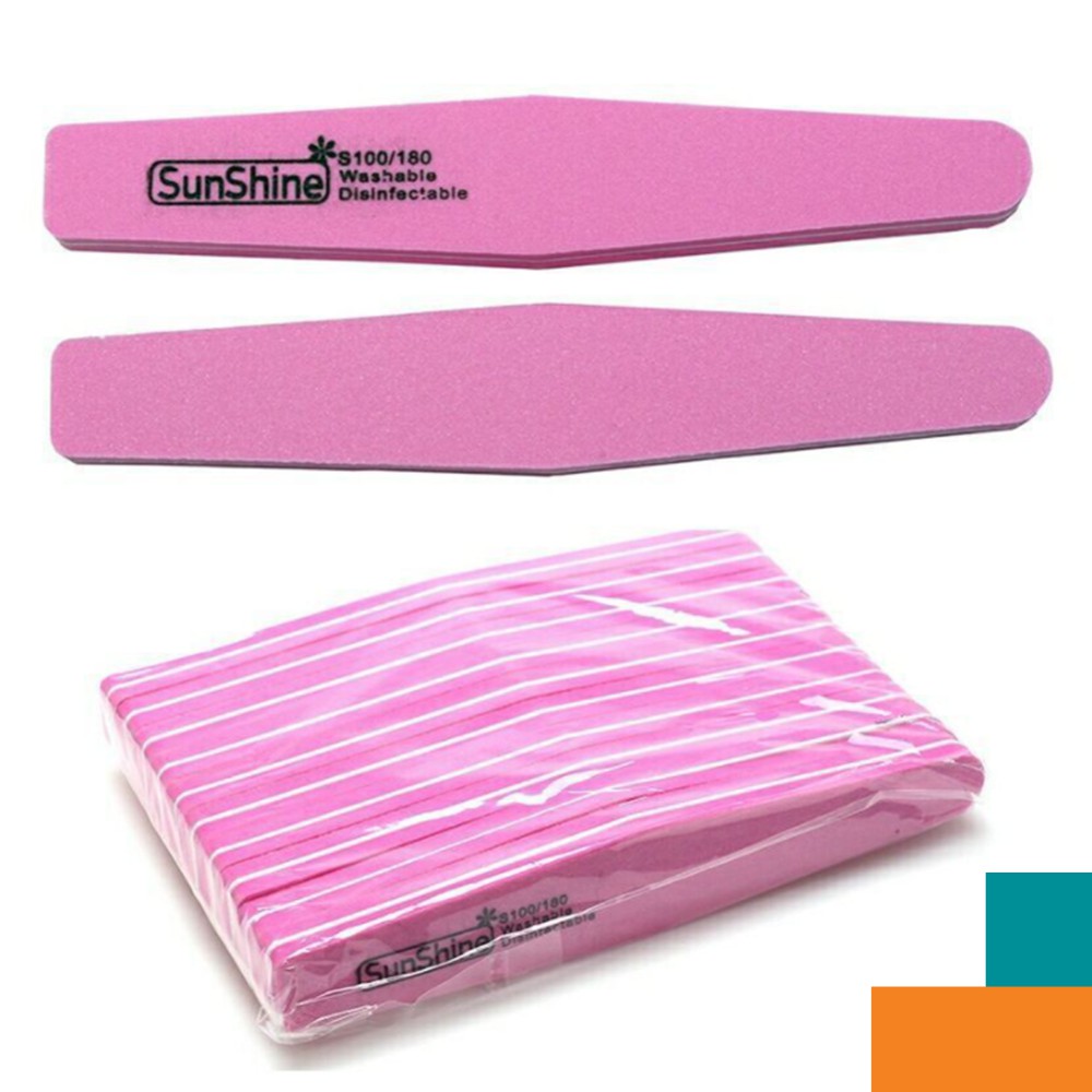 Phao Dũa bột Sunshine độ nhám 100/180- Sản phẩm chuyên dùng Salon Nail -Mi