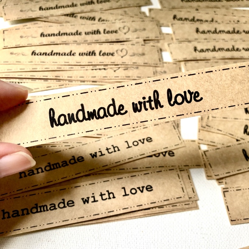 50 Nhãn Dán Sticker “HANDMADE WITH LOVE”