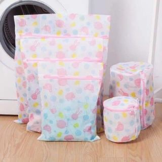 Co bo túi giặt, quần lót, túi đeo ba bông hoa