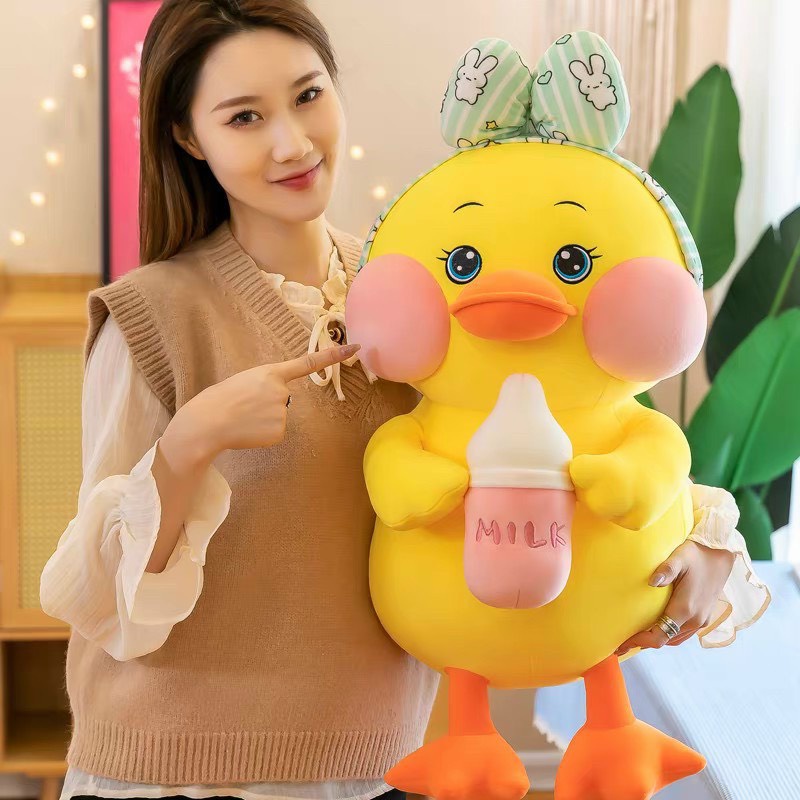 Vịt Má Hồng Ôm Bình Sữa Hàng Cao Cấp Gấu Bông