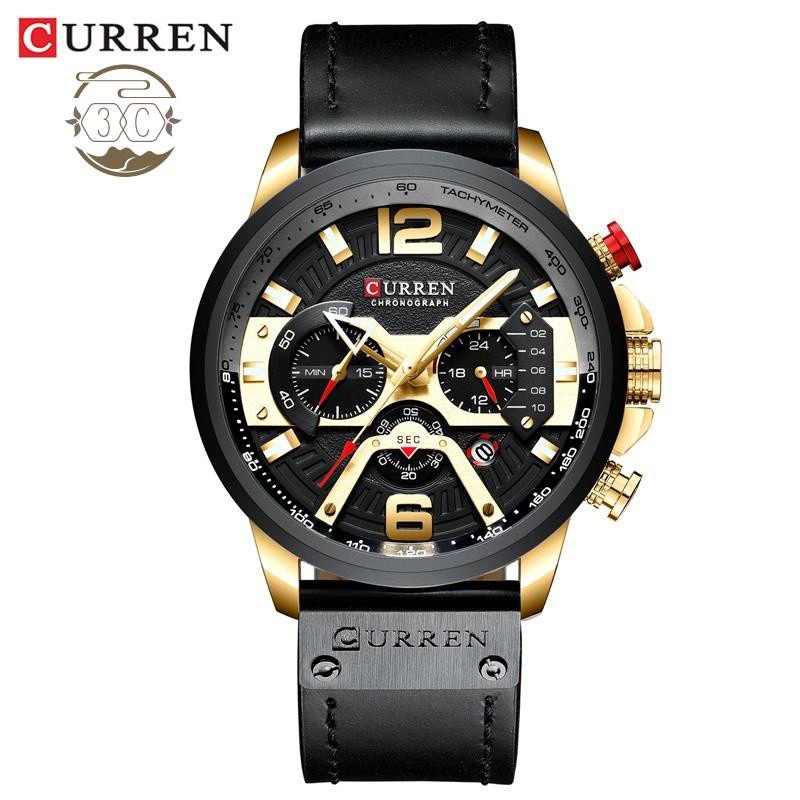 [MMAL]men business watch Curren 8329 Men Quartz Watch with Large Dial leather bandBig Sale