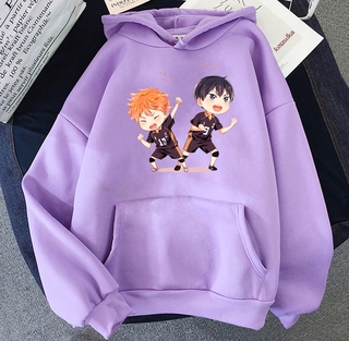 'Quả Bóng Chuyền Manga'Haikyuu!! Áo Hoodie In Họa Tiết Anime Dễ Thương Cho Nữ