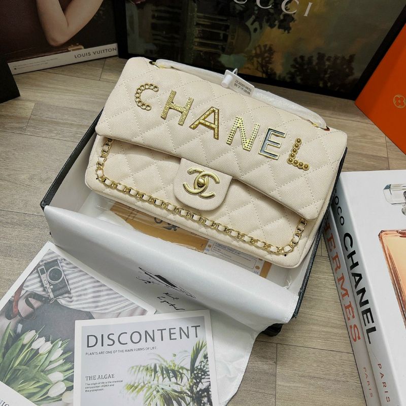 TÚI CHANEL LOGO SUPER FULL BOX SEAL SZ 25