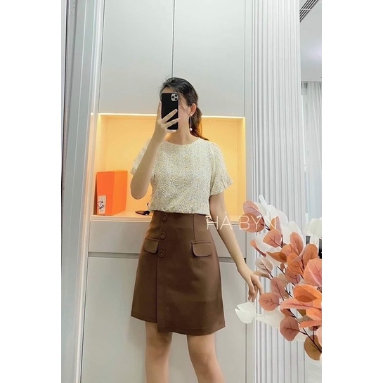 Chân váy công sở chân váy chữ a hàng thiết kế phom chuẩn lưng cao che bụng mặc đi làm đi học đi chơi đẹp có big size