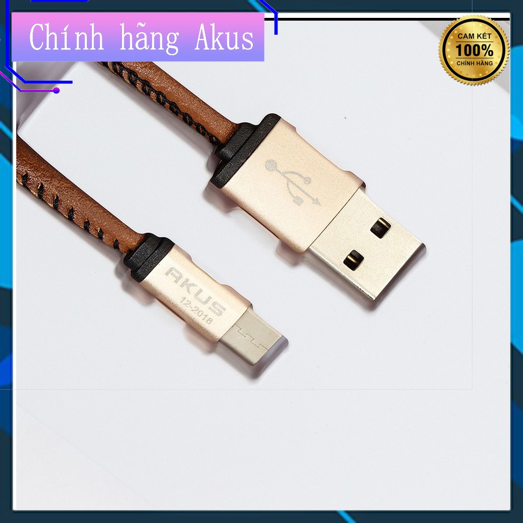 Dây Cáp Bọc Da Type-C Dành Cho Android/iPad 1M - A3 Chính Hãng AKUS
