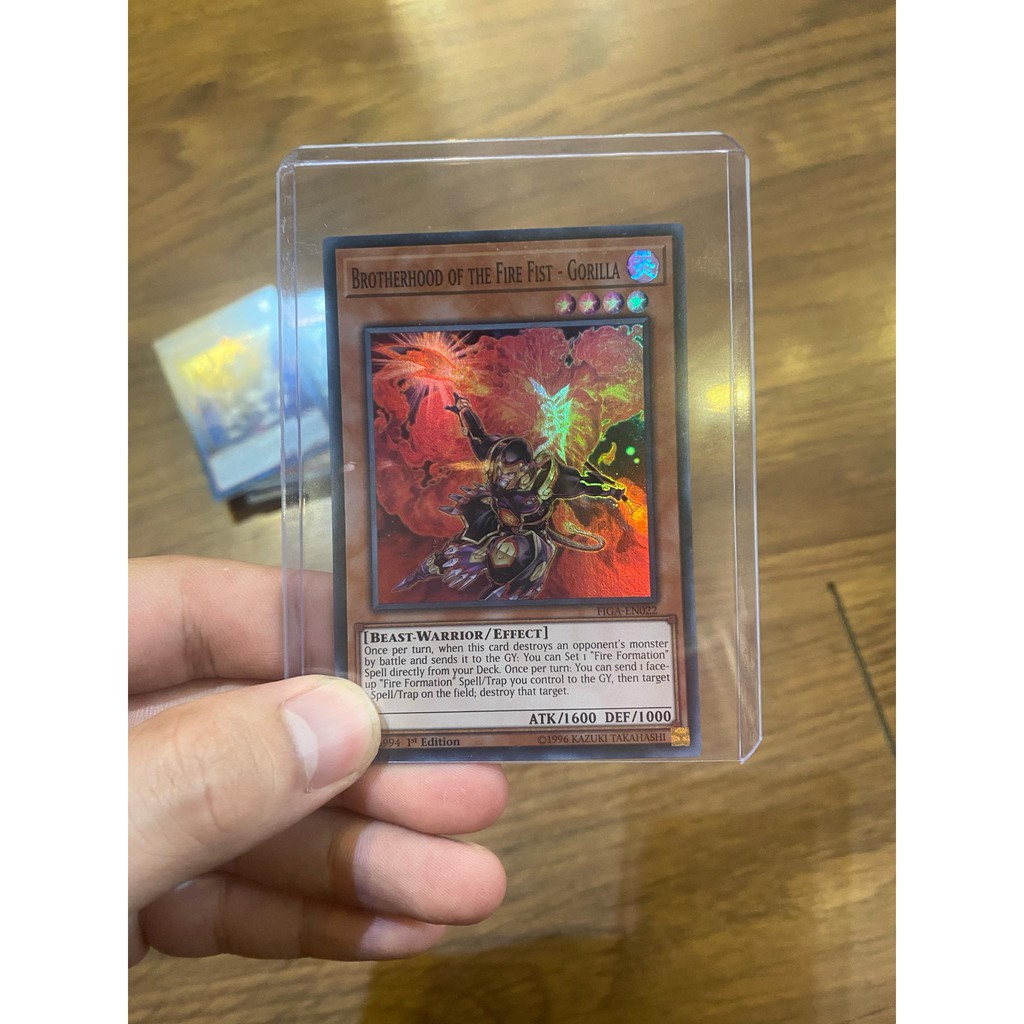 [ Dưa Hấu Yugioh ] Lá bài thẻ bài Brotherhood Of The Fire Fist Gorilla – Super Rare - Tặng bọc bài nhựa bảo quản