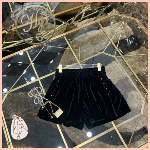 Quần Short Nhung Đính Đinh Cendy Clothing Chất Nhung Cao Cấp - CD146
