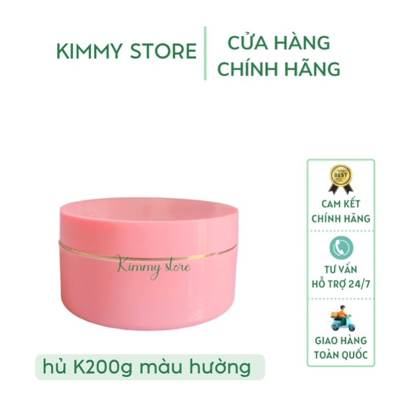 01 hủ nhựa đựng kem 200g màu hồng phấn ( hường )