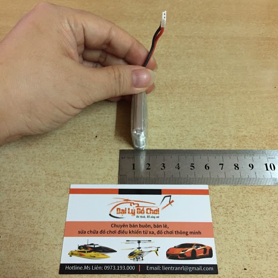 Pin sạc 3.7V dung lượng 550mAh chân cắm P2.54 hàng 80%