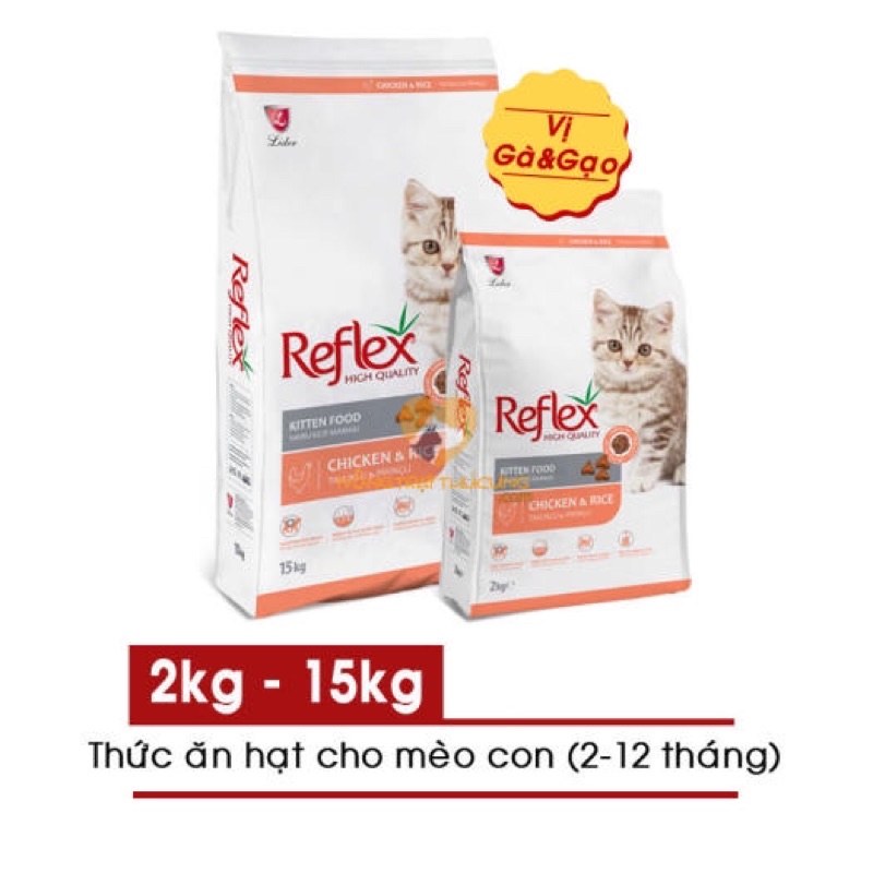 Thức Ăn Khô Cho Mèo Hạt REFLEX Thổ Nhĩ Kỳ Cho Mèo Con KITTEN - Bao 15kg