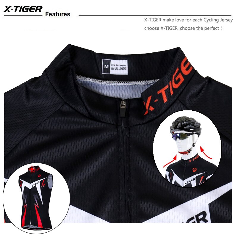 Áo Khoác Jersey Đạp Xe Thể Thao X-TIGER Thiết Kế Không Tay Thời Trang Cao Cấp Cho Mùa Hè