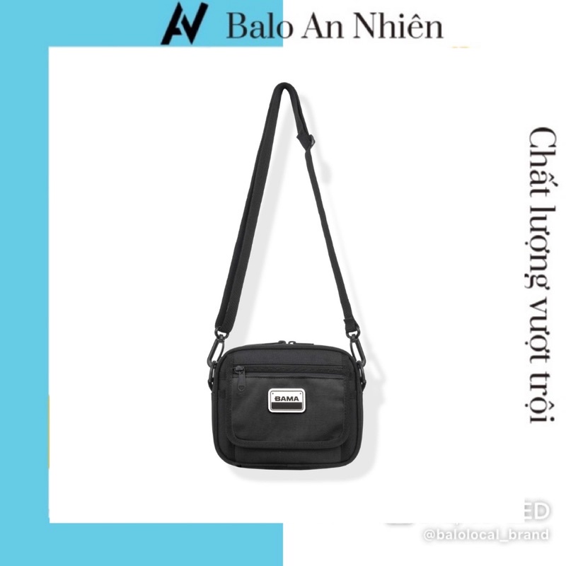 Túi Đeo Chéo Nam, Nữ BAMA® - SHOULDER BAG - Màu Đen (Sản Phẩm Cao Cấp, Nói KHÔNG Với Hàng Kém Chất lượng)