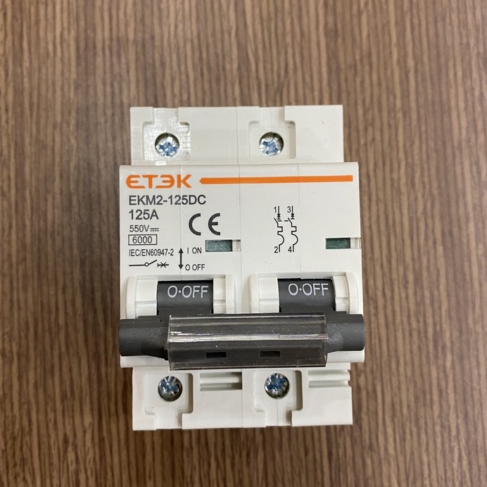 Cầu dao CB DC 125A 2P 550V ETEK