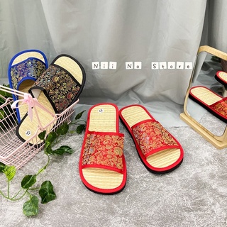 [ND015] Dép chiếu cói ngang quai gấm đế nhẹ