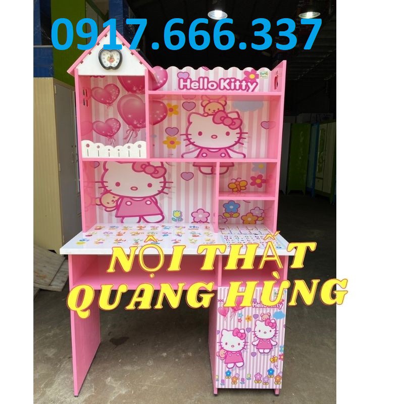 BỘ BÀN HỌC SINH NHỰA ĐÀI LOAN 1M2 IN 3D HELLO KITTY