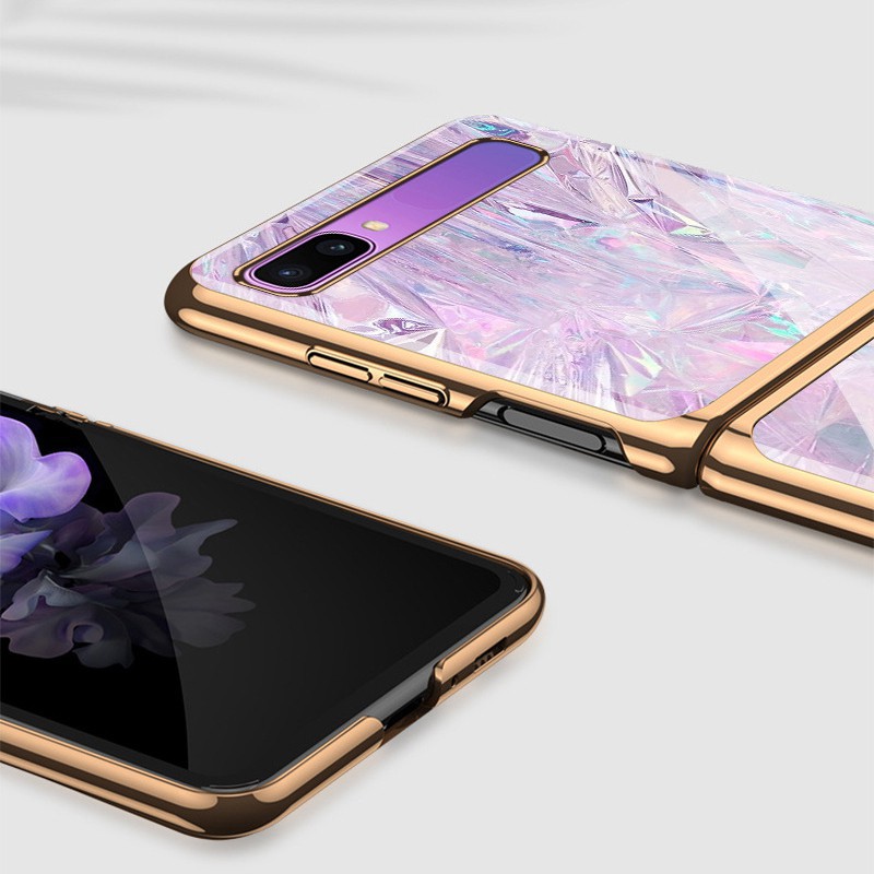 Ốp Lưng Tráng Gương Họa Tiết Kim Cương Cho Samsung Galaxy Z Flip F7000 5g