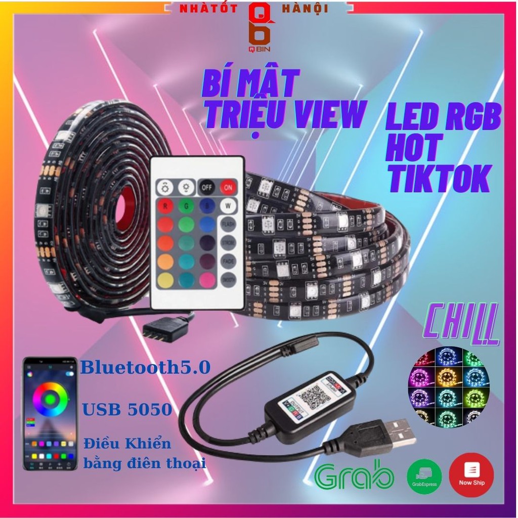 Đèn led tiktok 5M-10M mix đổi màu RGB Quay video cuốn hút Triệu view Đèn trang trí phòng ngủ bàn làm việc