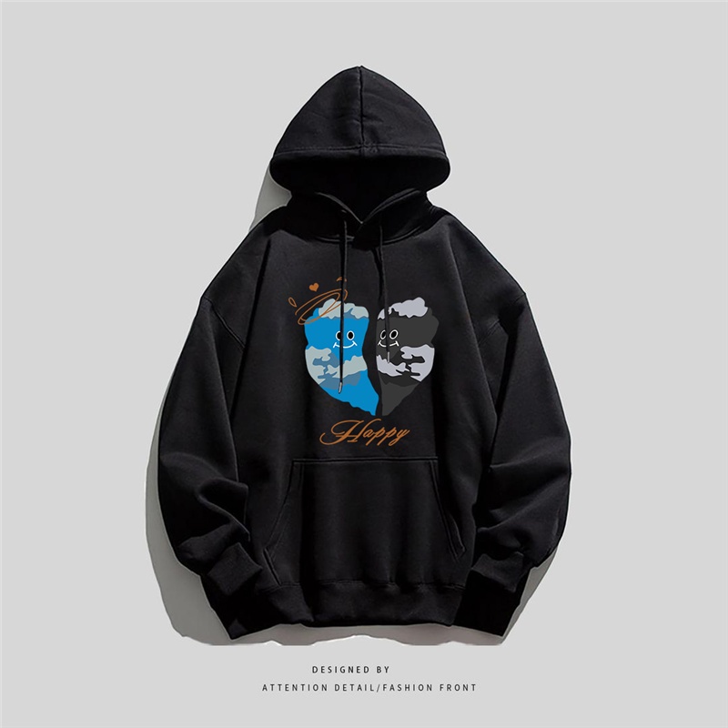 NRVP Áo Khoác Hoodie Tay Dài Dáng Rộng In Họa Tiết Phong Cách Hàn Quốc Dành Cho Nam Nữ