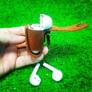 BAO DA AIRPODS 2 TỐI GIẢN (DA THẬT)