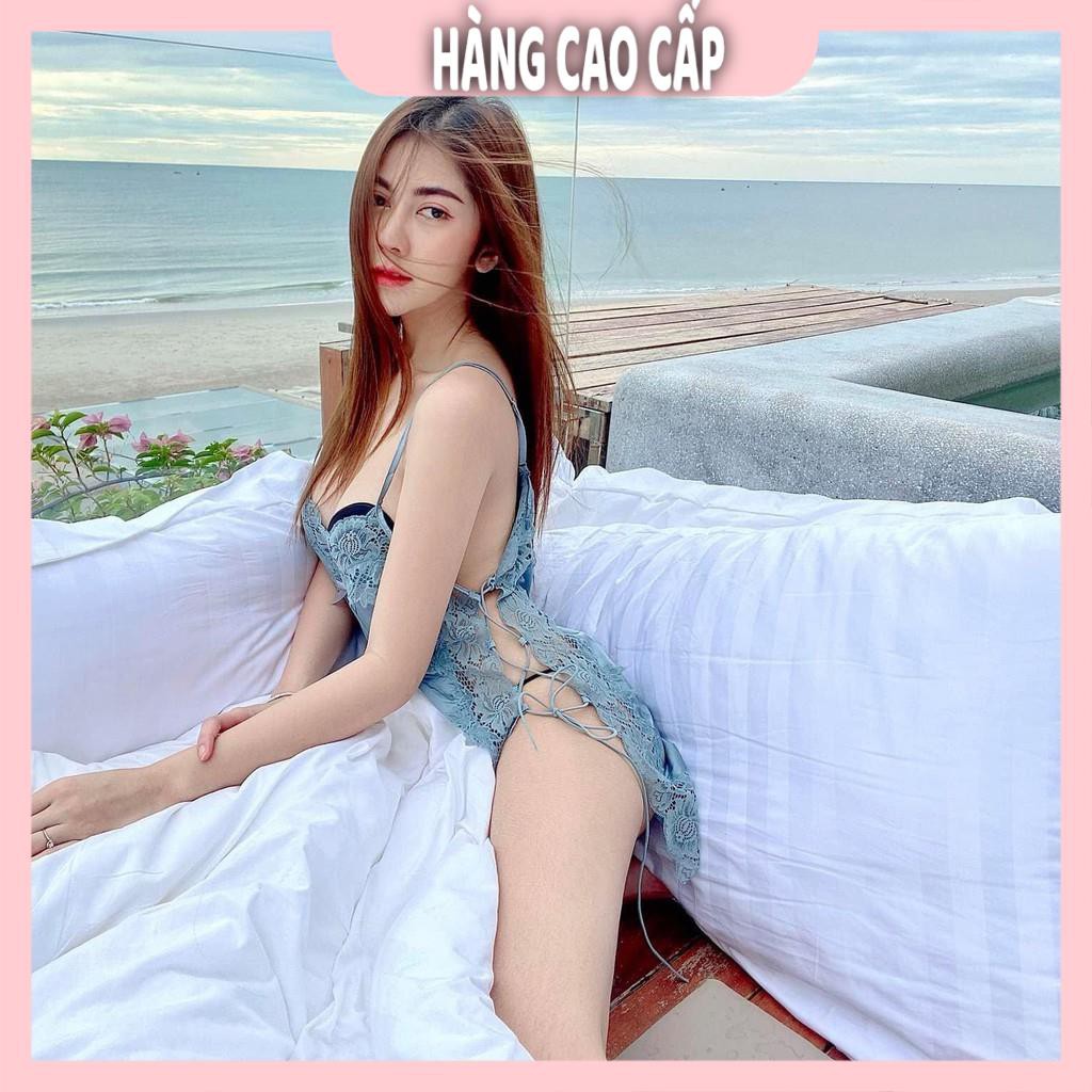 Váy ngủ sexy đan dây hông đầm ngủ lụa phối ren gợi cảm với 5 màu Hot Trend | BigBuy360 - bigbuy360.vn