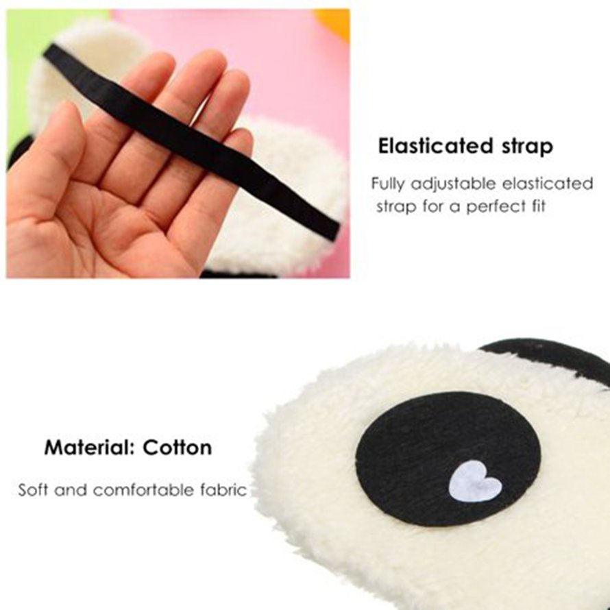Miếng bịt mắt ngủ hình gấu trúc dễ thương chất liệu cotton mềm mại 1209