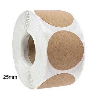 Cuộn 500 nhãn dán giấy kraft hình tròn
