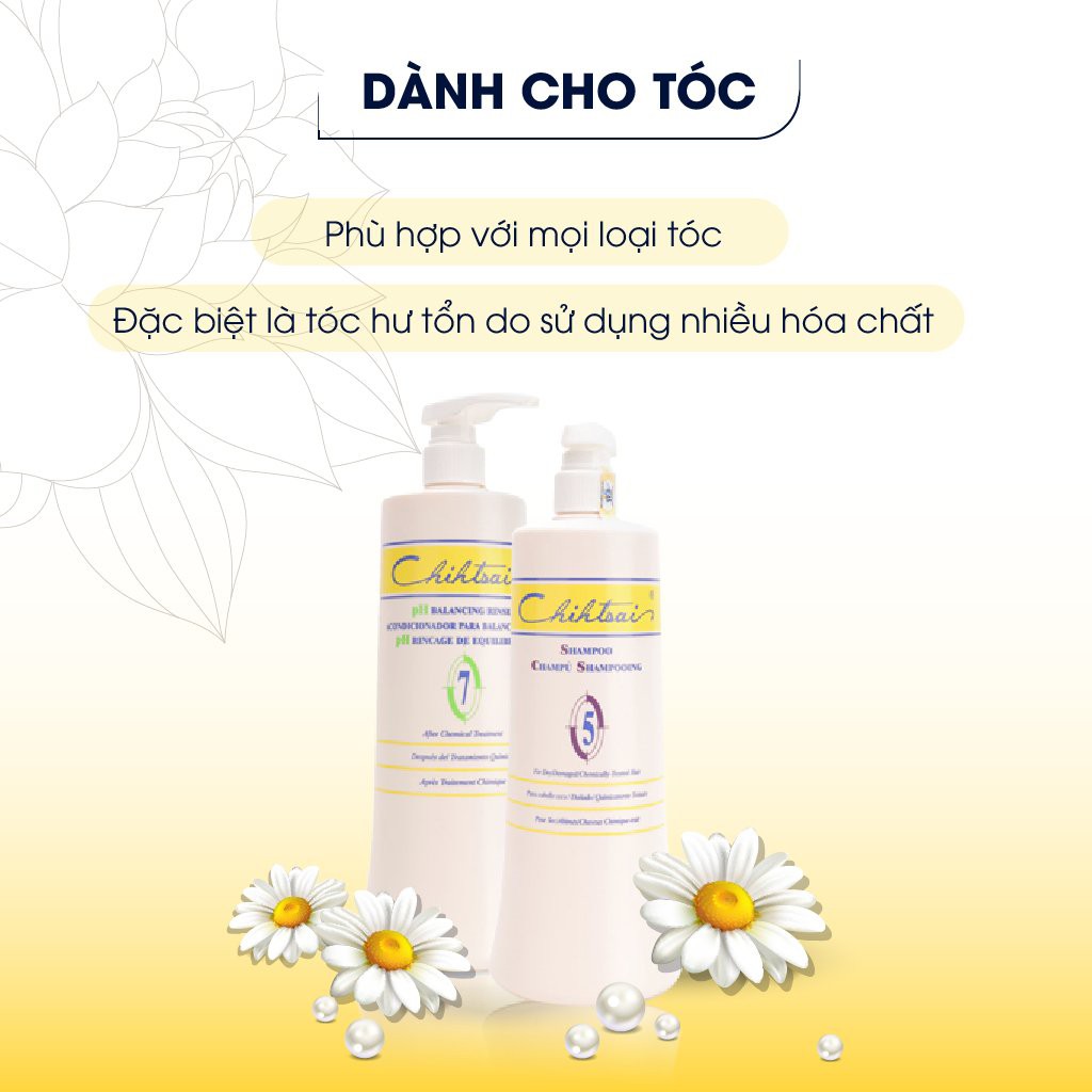 Dầu Gội Xả Chihtsai Phục Hồi Tóc Hư Tổn Chiết Xuất Từ Hoa Cúc La Mã,Cung Cấp Dưỡng Chất NO.5-7 250ml-1000ml