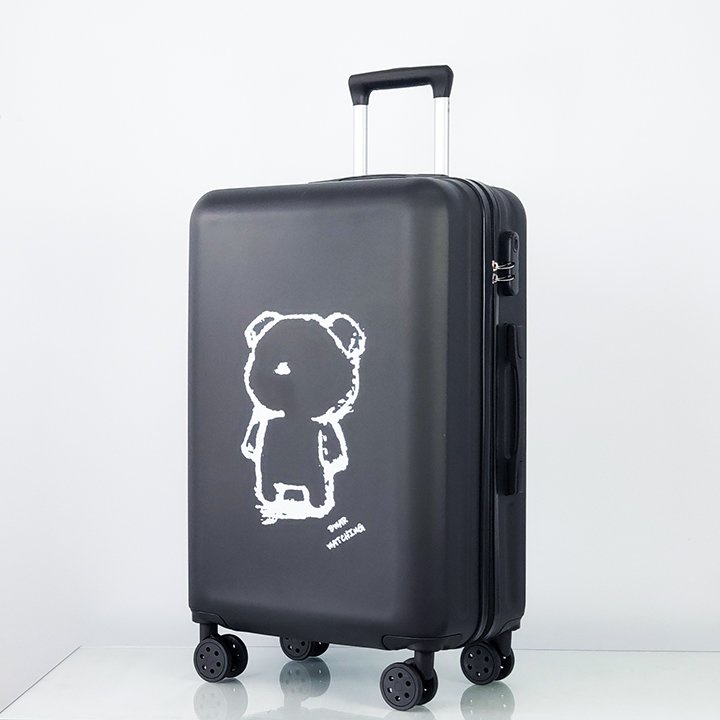 Vali Kéo Du Lịch Hình Gấu Teddy Hiphop Vali Nhựa Cao Cấp Size 20 24 26