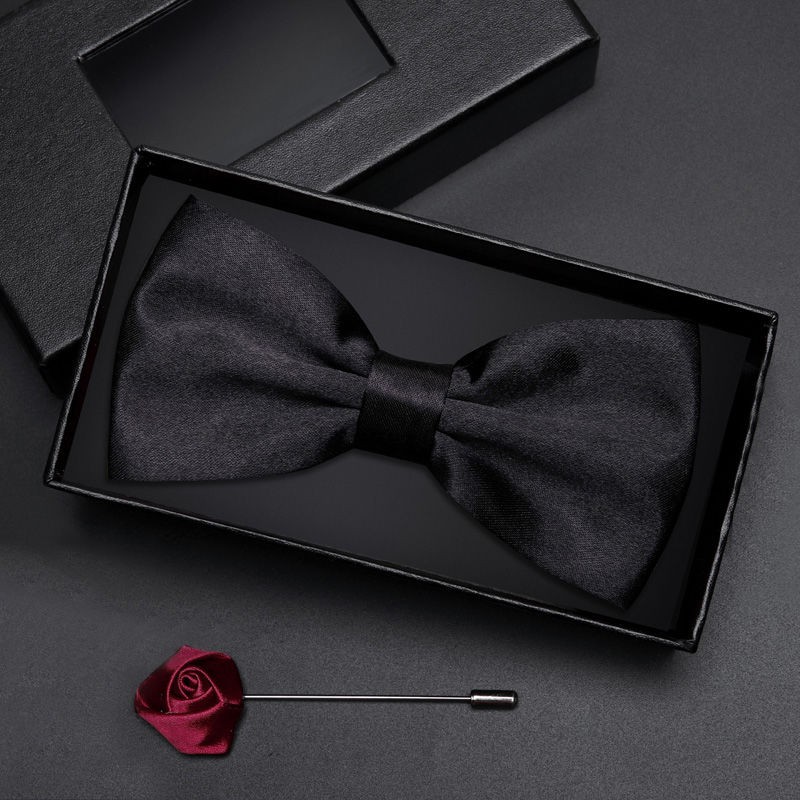 giá rẻ bán hàng trực tiếp tại nhà máyhộp quà tặng chú rể thắt nơ đen đỏ tía lễ phục đám cưới Anh Hàn Quốc Bo
