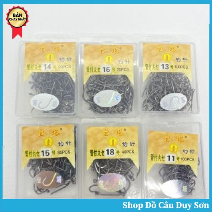 Lưỡi Câu Cá Tháp Vàng Nguyên Hộp 100 Lưỡi, Lưỡi Câu Cá Tra, Lưỡi Câu Cá Rô Phi, Lóc